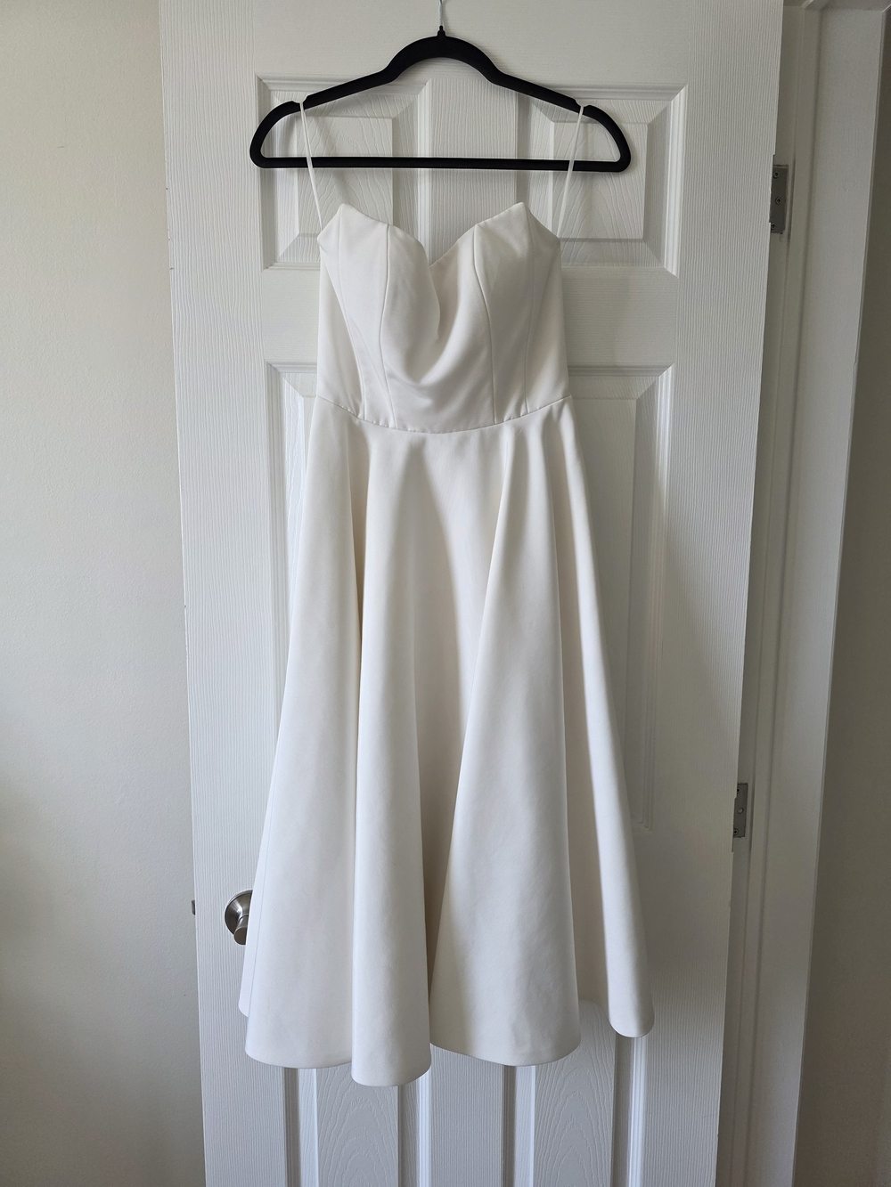 Jenny Yoo Ivory Strapless Tea-Length Wedding Dress - Picture 5 of 7